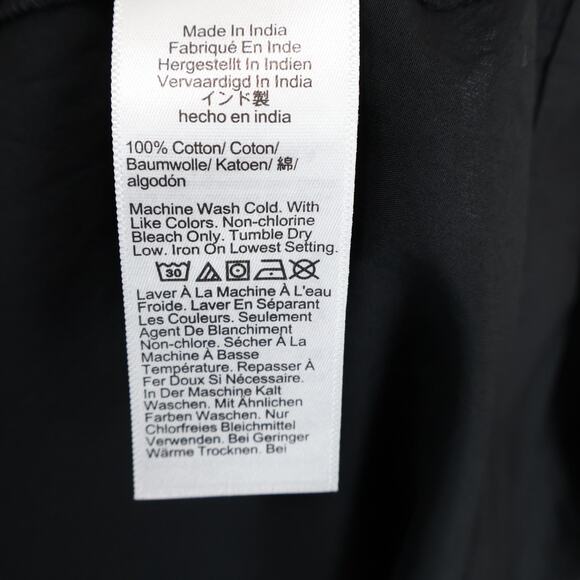 J.Crew Elena Midi Shirtdress Cotton Poplin Black Size 6 NWOT - Picture 8 of 8